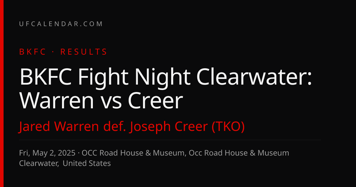 Yost vs Versace wynik i statystyki: Yost wygrywa przez UD · BKFC Fight ...