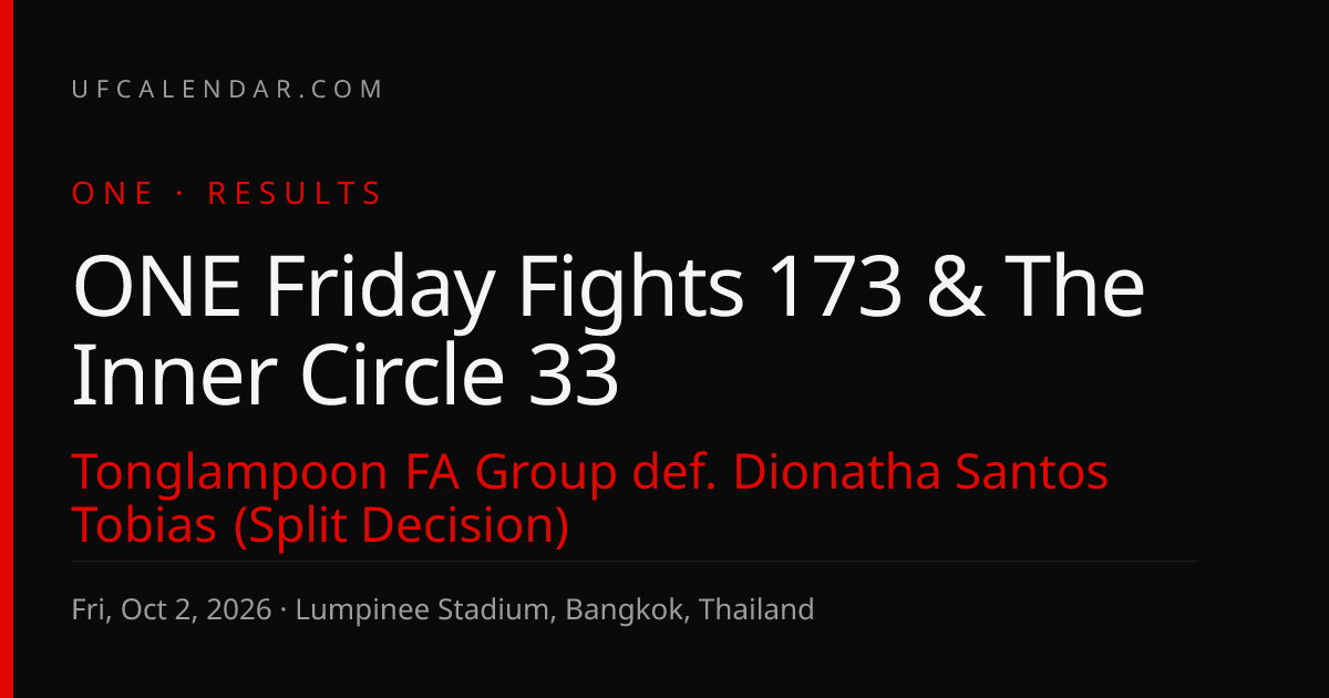 Eersel vs Jarvis Result & Stats: Eersel wins by KO R4 · ONE Friday ...